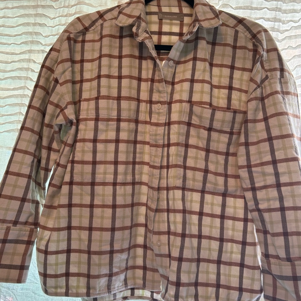 Everlane flanel crop